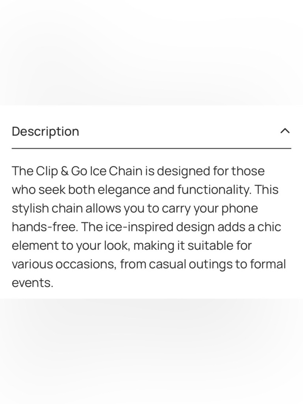 Save The Girls Clip & Go White Ice Chain w/Silver Hardware - Picture 3 of 4